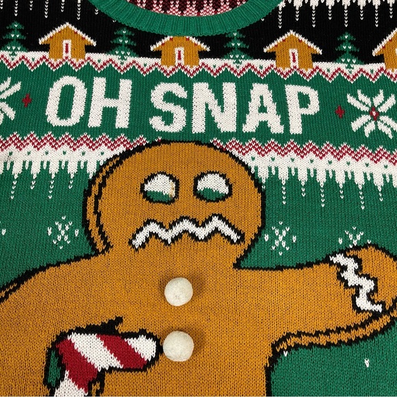 Ugly Christmas sweater size XL unisex gingerbread man - Picture 4 of 7